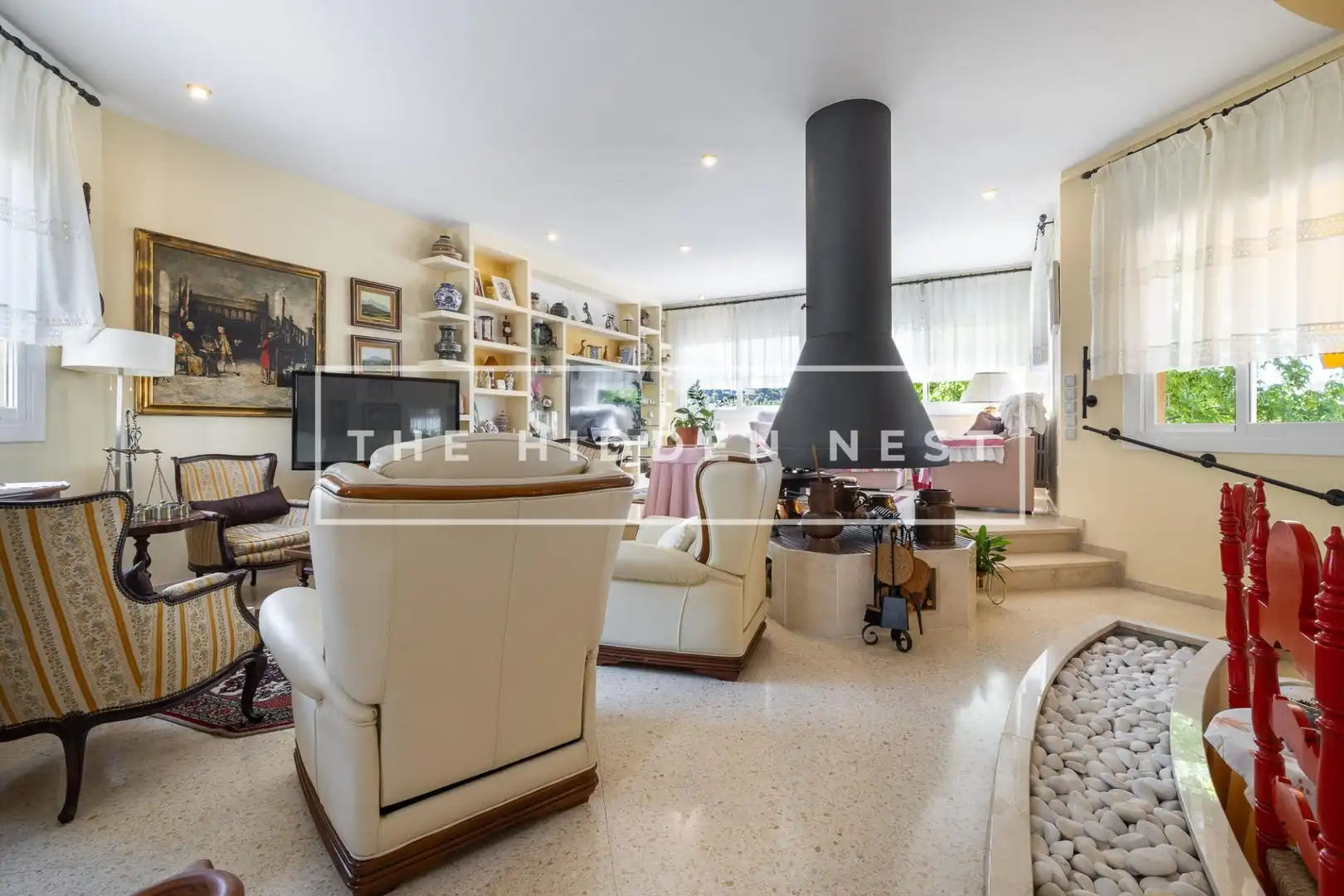 Sala d'estar de Casa o xalet en venda en Matadepera amb Calefacció, Jardí privat i Terrassa