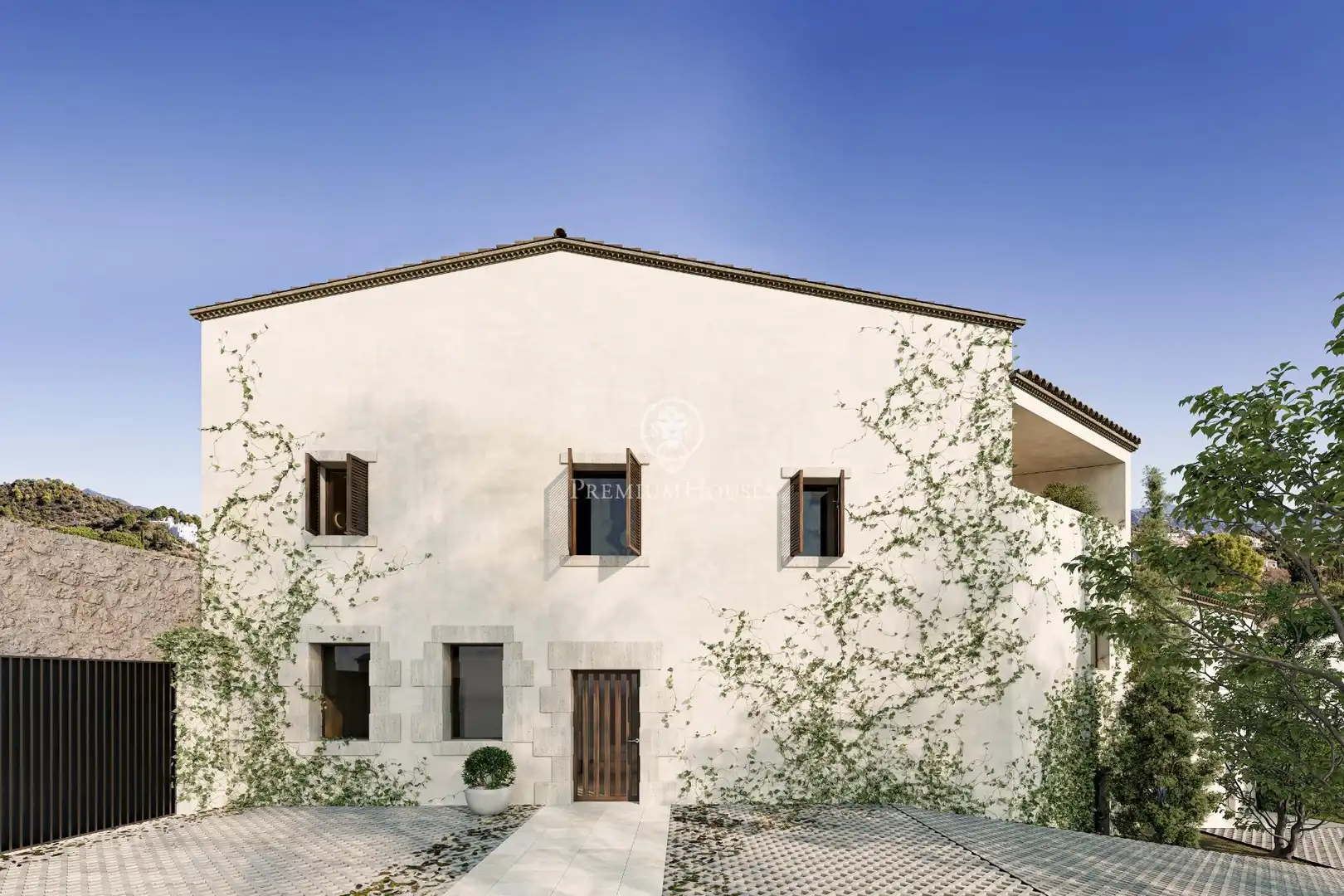 Vista exterior de Finca rústica en venda en Esplugues de Llobregat amb Aire condicionat, Jardí privat i Terrassa