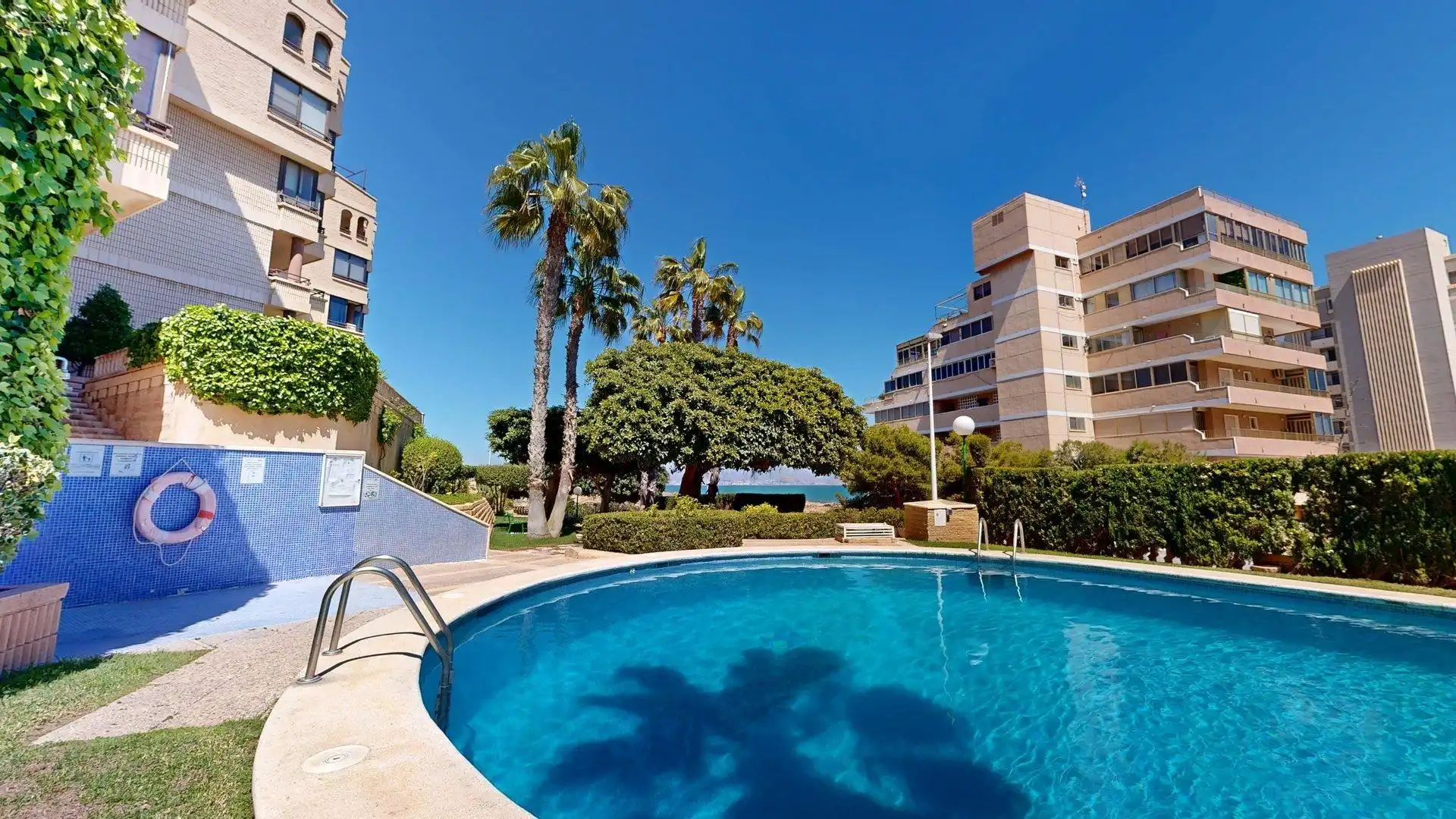 Piscina de Apartament de lloguer en Elche / Elx amb Calefacció, Jardí privat i Terrassa