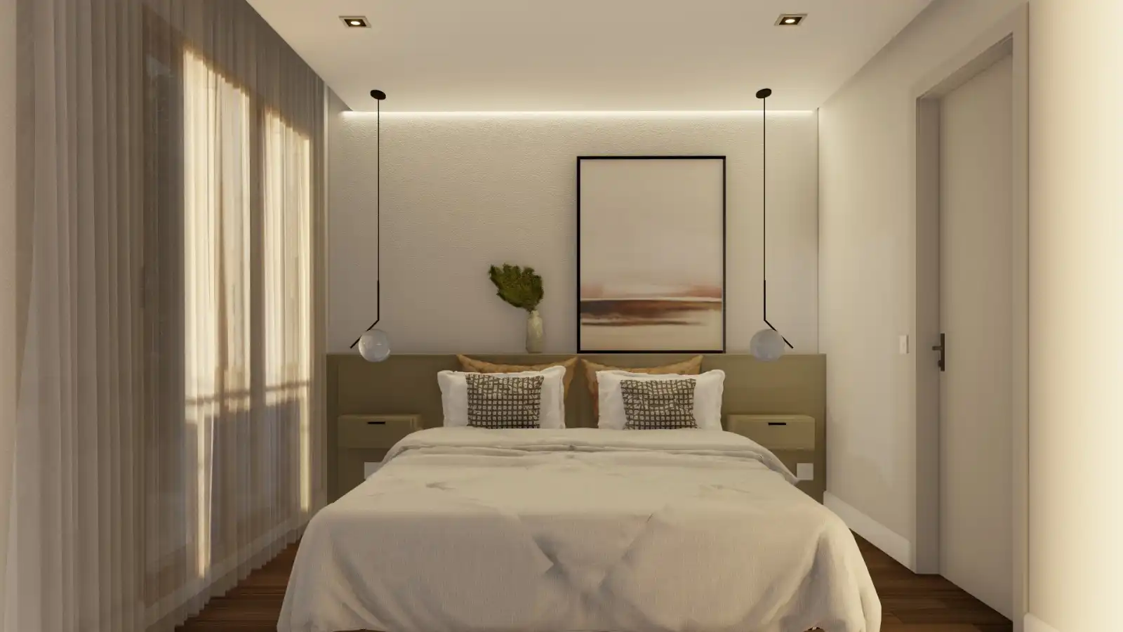 Habitación de Casa adosada en venta en El Puig de Santa Maria con Aire acondicionado, Calefacción y Jardín privado