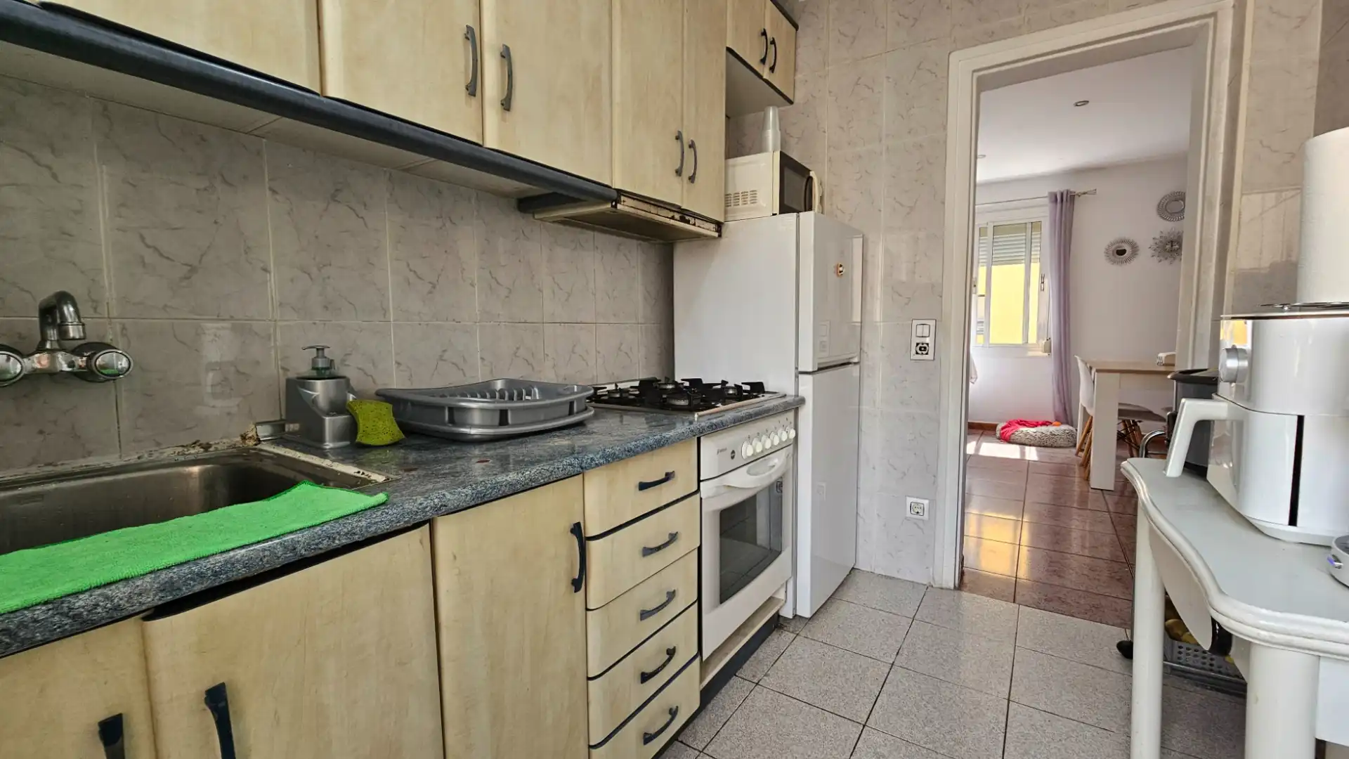 Kitchen of Flat for sale in Sabadell  with Heating and Furnished