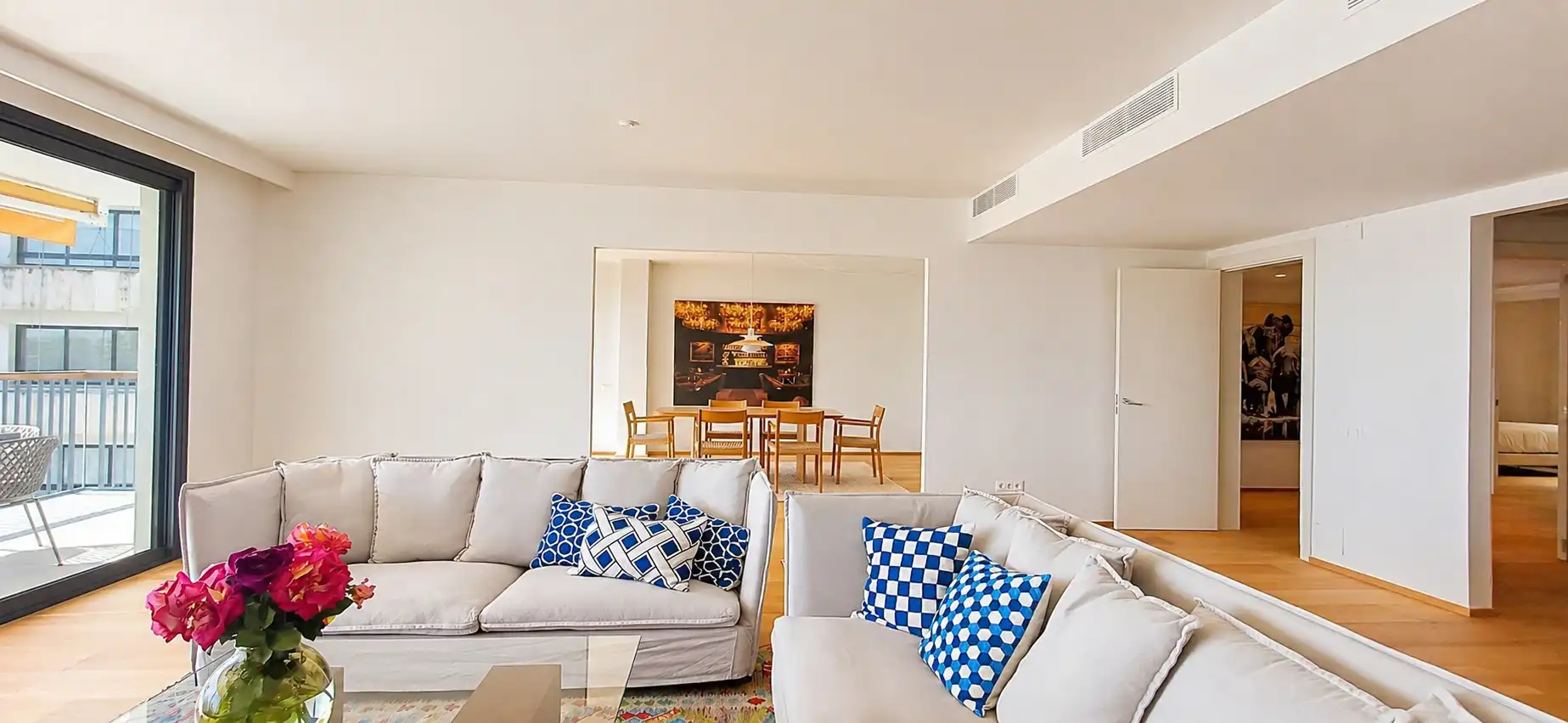 Sala de estar de Piso en venta en  Palma de Mallorca con Aire acondicionado, Parquet y Terraza