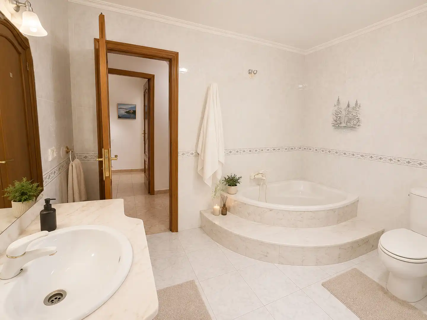 Bany de Casa o xalet en venda en A Cañiza   amb Calefacció, Jardí privat i Parquet