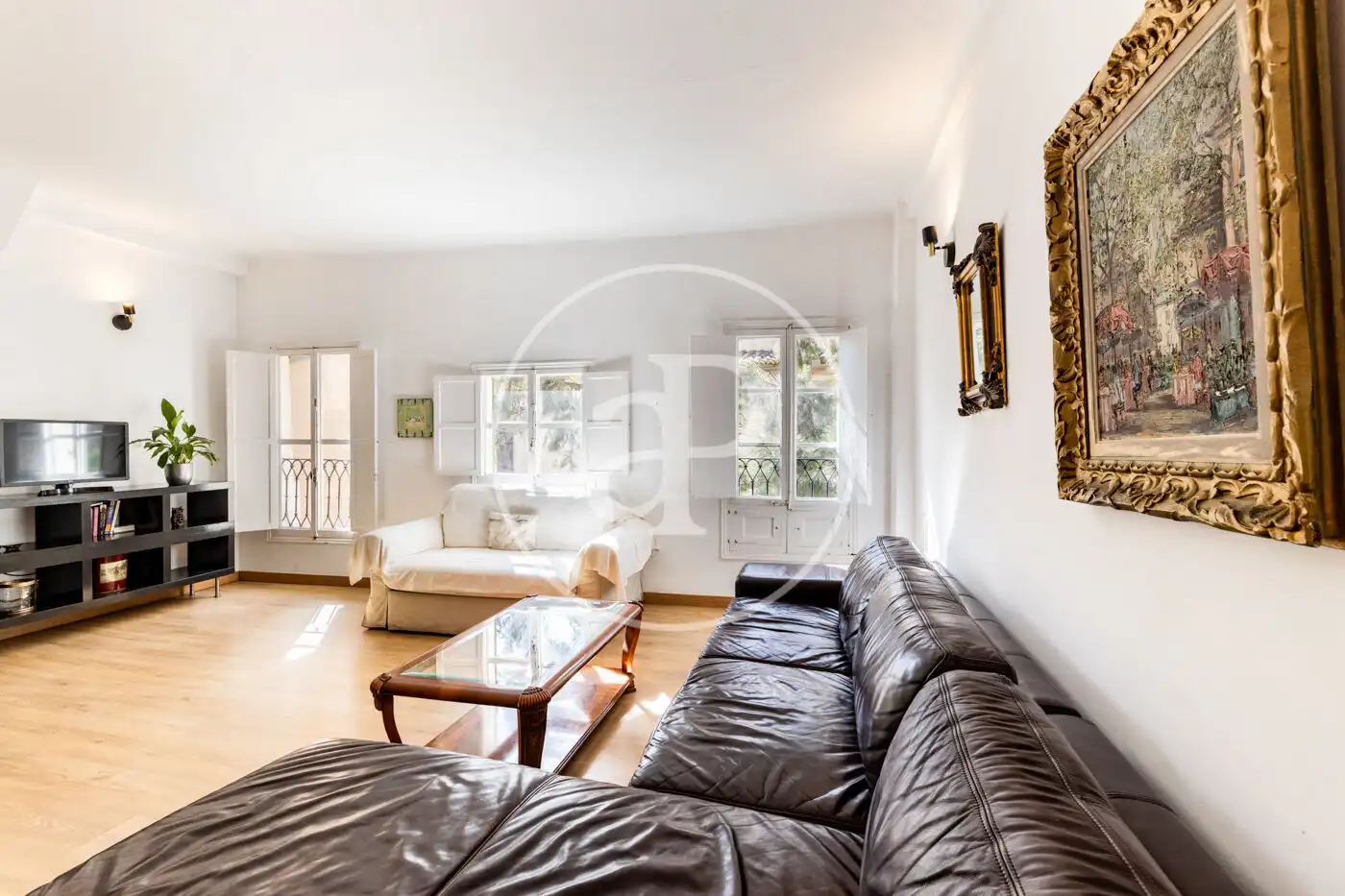 Sala d'estar de Pis de lloguer en  Palma de Mallorca amb Aire condicionat, Calefacció i Terrassa