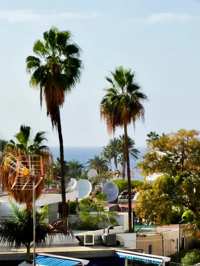 Außenansicht von Einfamilien-Reihenhaus zum Verkauf in Arona mit Klimaanlage, Privatgarten und Terrasse