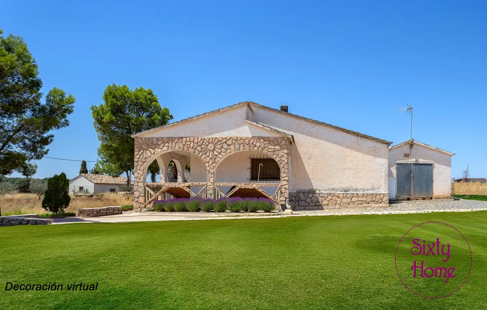 Vista exterior de Casa o chalet en venta en Belchite con Calefacción, Jardín privado y Terraza