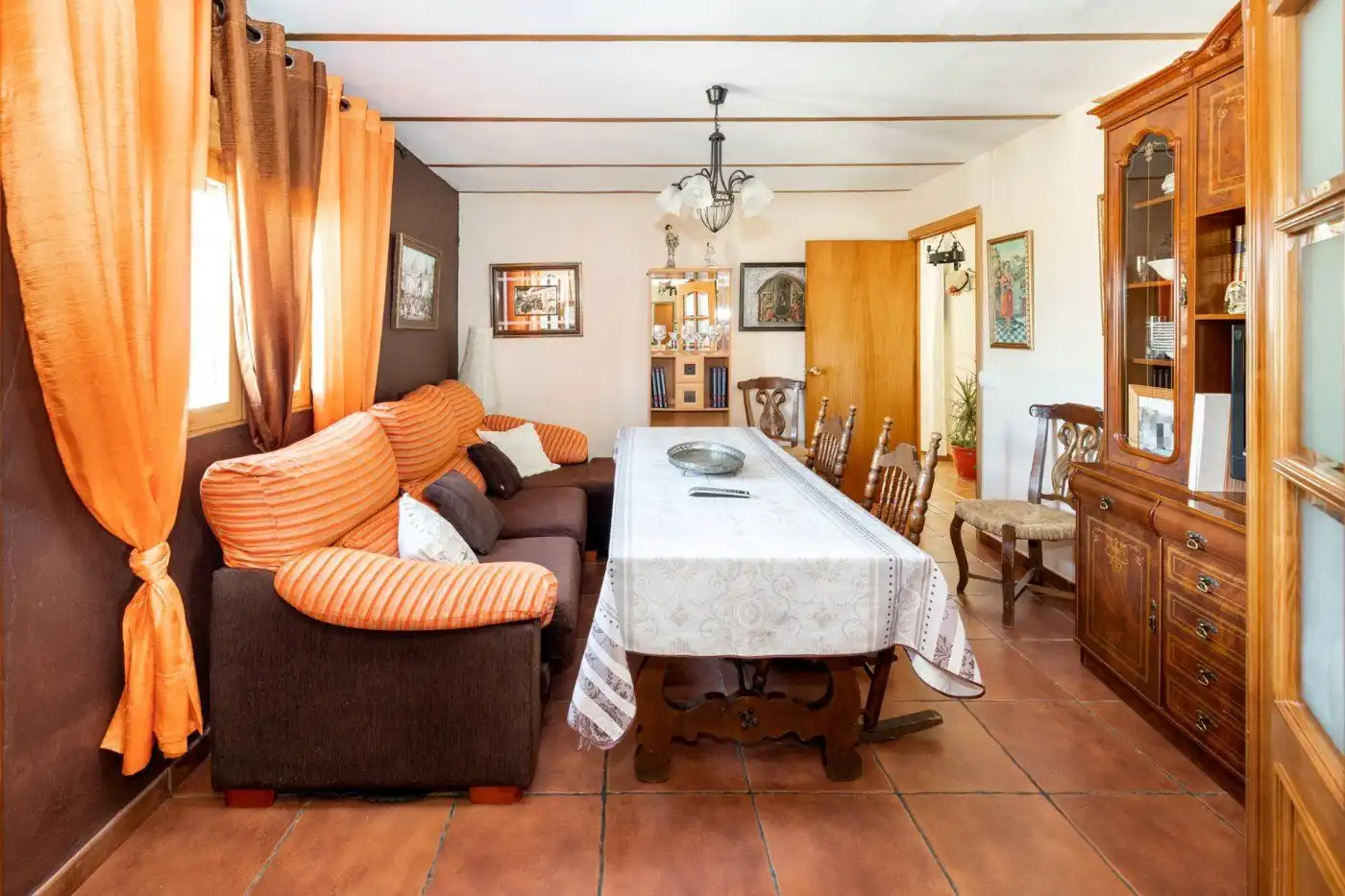 Comedor de Finca rústica en venta en Alhama de Granada con Aire acondicionado, Jardín privado y Terraza