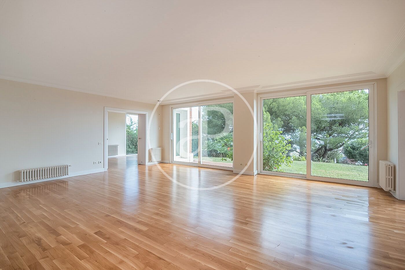 Living room of House or chalet to rent in  Barcelona Capital  with Air Conditioner, Heating and Private garden