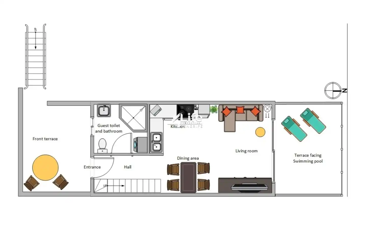 Maisonette mit Terrasse zum Verkauf in Costa del Silencio, imagen 33