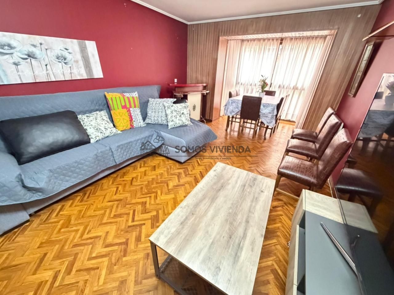 Living room of Flat for sale in Ourense Capital   with Heating, Parquet flooring and Storage room
