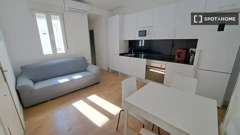 Living room of Apartments for share in Madrid  with Air Conditioner, Heating and Terrace