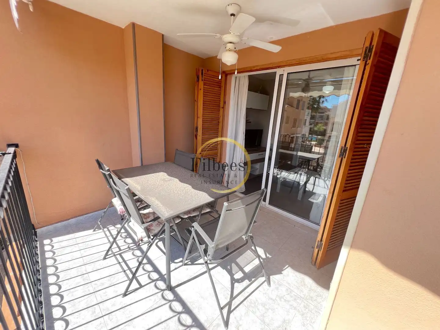 Terraza de Apartamento en venta en Mazarrón con Aire acondicionado, Calefacción y Jardín privado