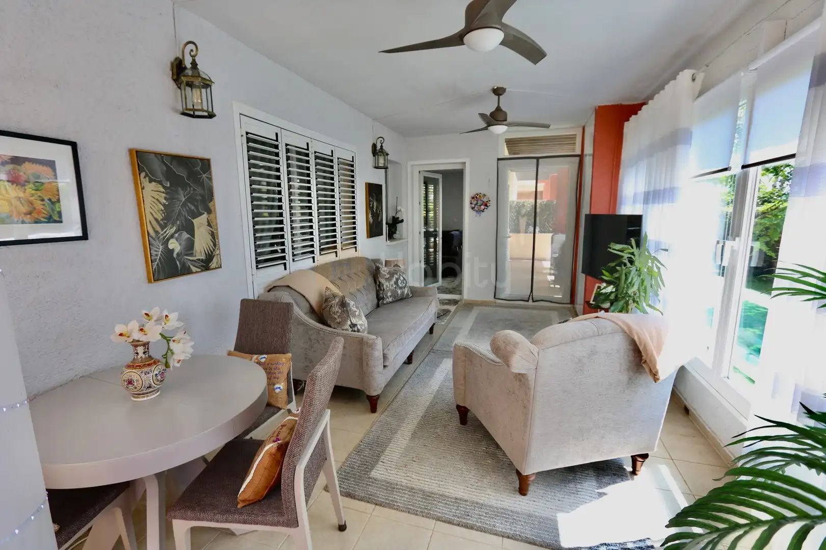 Sala de estar de Planta baja en venta en Fuente Álamo de Murcia con Aire acondicionado, Calefacción y Jardín privado