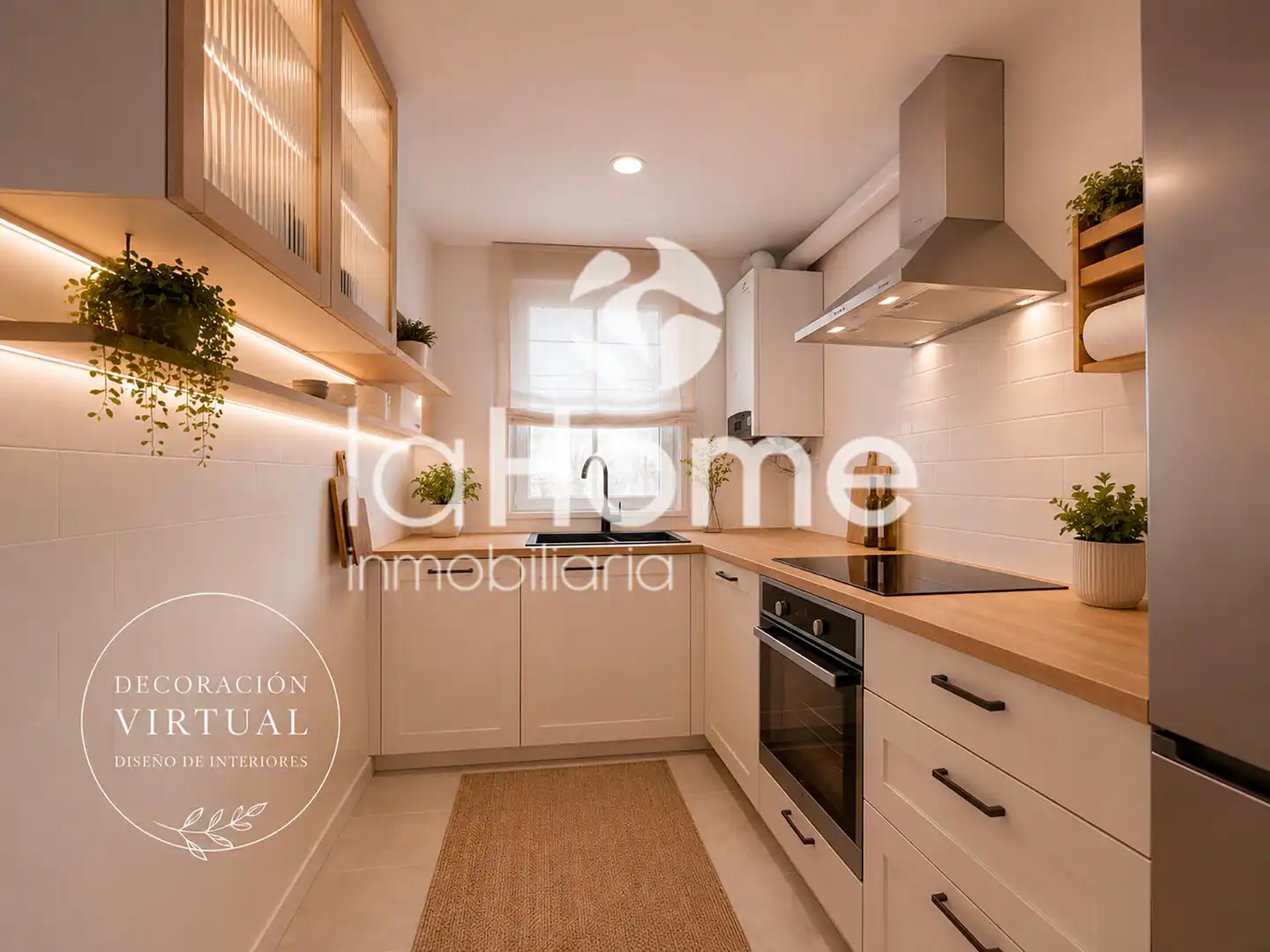 Cocina de Piso de alquiler en Valencia con Aire acondicionado, Calefacción y Parquet