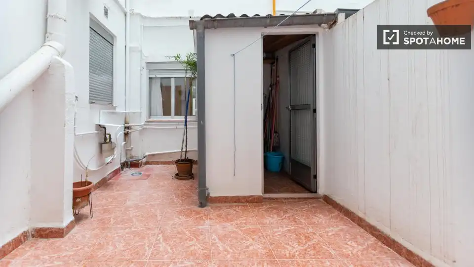 Terrace of Flat for rent in Valencia  with Air Conditioner, Heating and Furnished