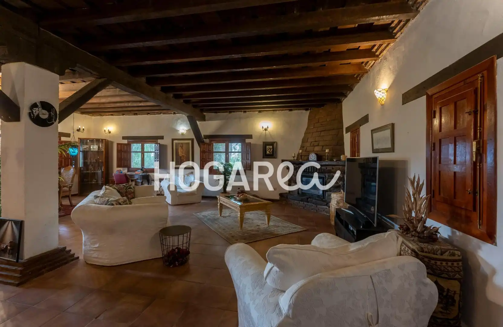 Sala de estar de Finca rústica en venta en Alcaucín con Jardín privado, Terraza y Piscina