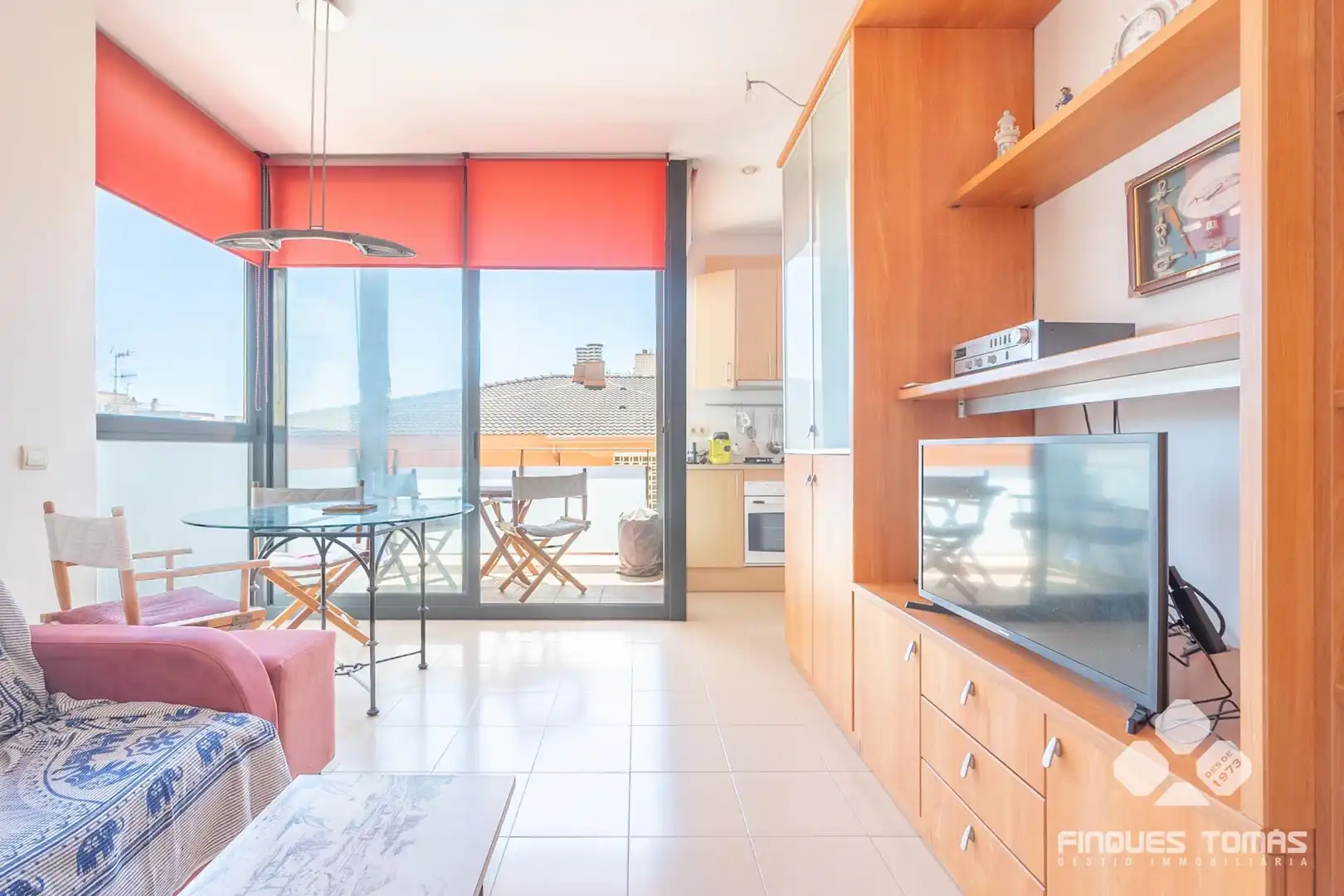 Wohnzimmer von Wohnung zum Verkauf in Calafell mit Klimaanlage und Balkon