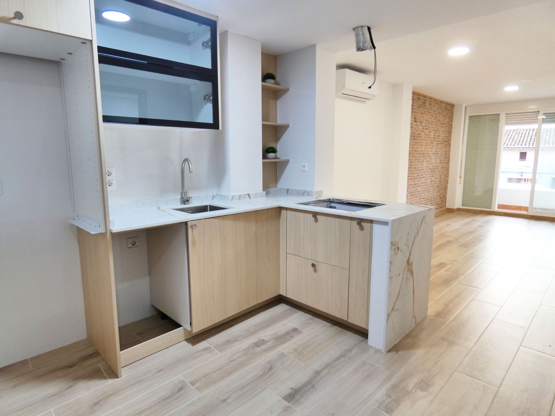 Cocina de Piso de alquiler en Rafelbuñol / Rafelbunyol con Aire acondicionado, Terraza y Horno