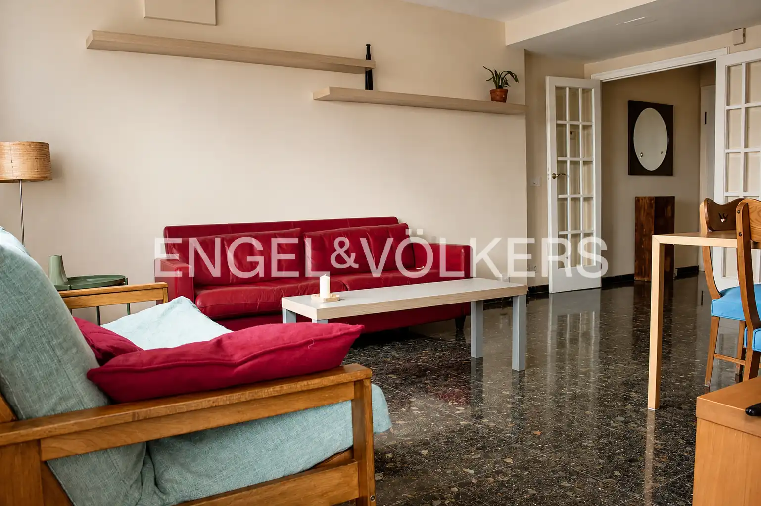 Living room of Flat for rent in Valencia  with Heating, Furnished and Balcony