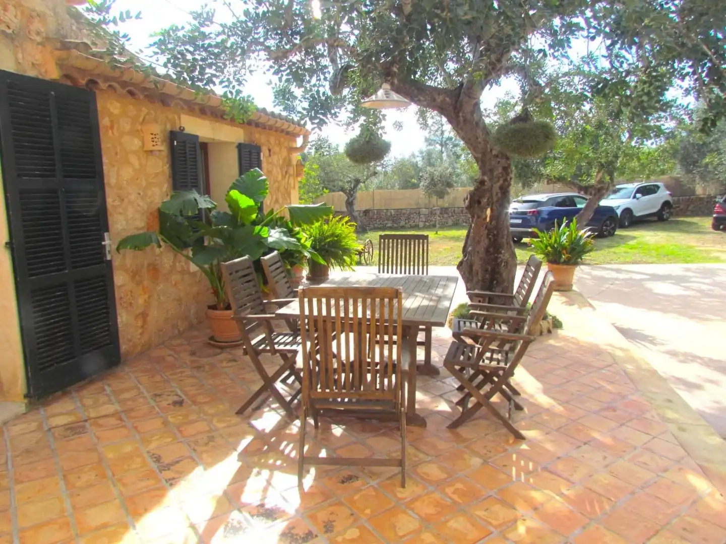 Jardín de Finca rústica de alquiler en Santa Eugènia con Aire acondicionado, Jardín privado y Terraza