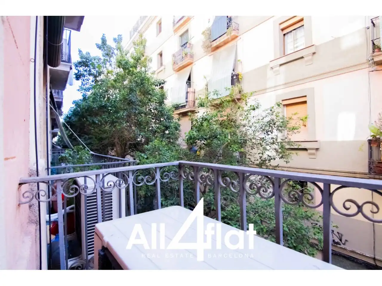 Terrasse von Wohnung zur Miete in Barcelona mit Klimaanlage, Parkett und Möbliert