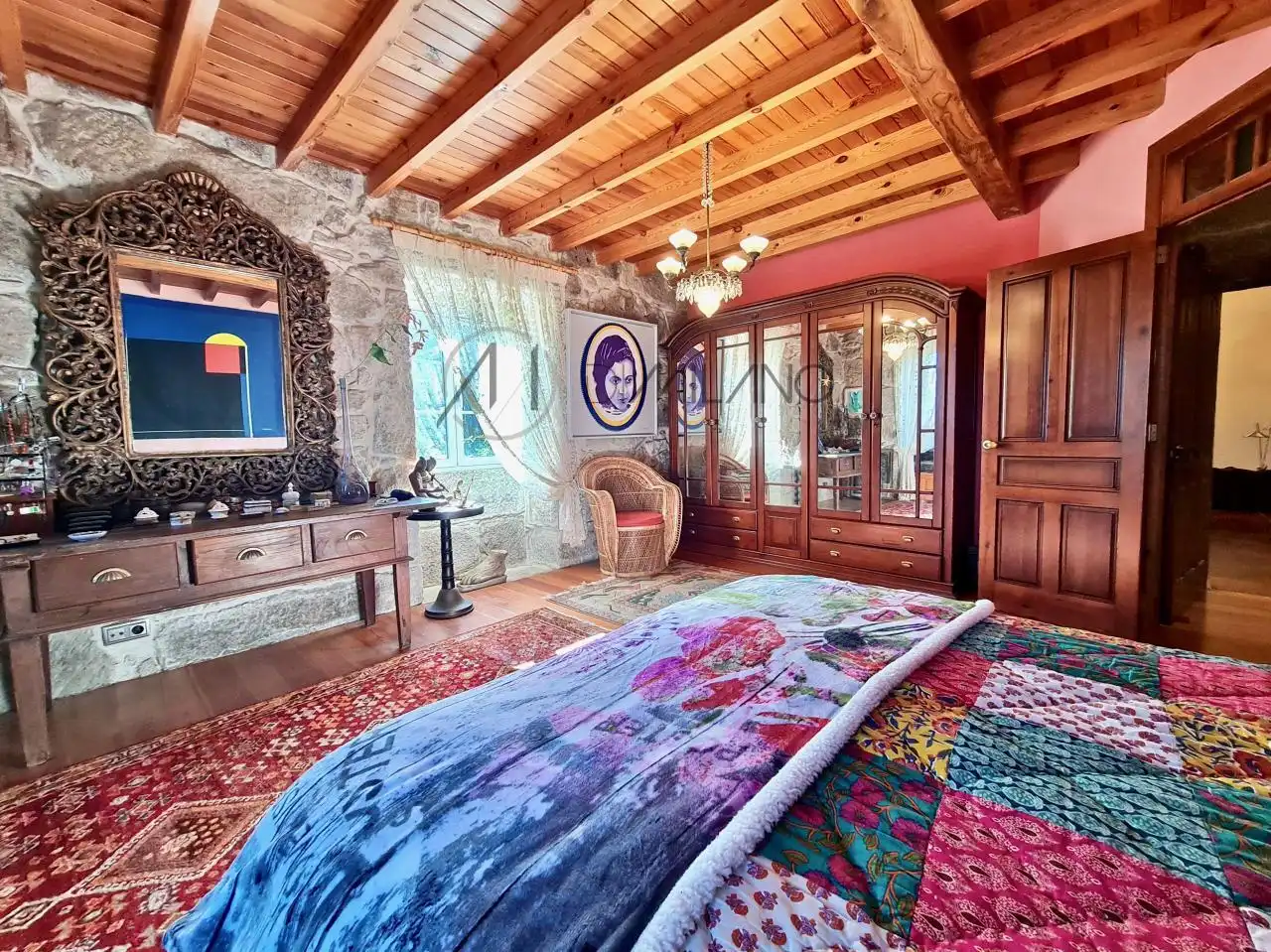 Schlafzimmer von Country house zum Verkauf in Gondomar mit Heizung, Privatgarten und Terrasse