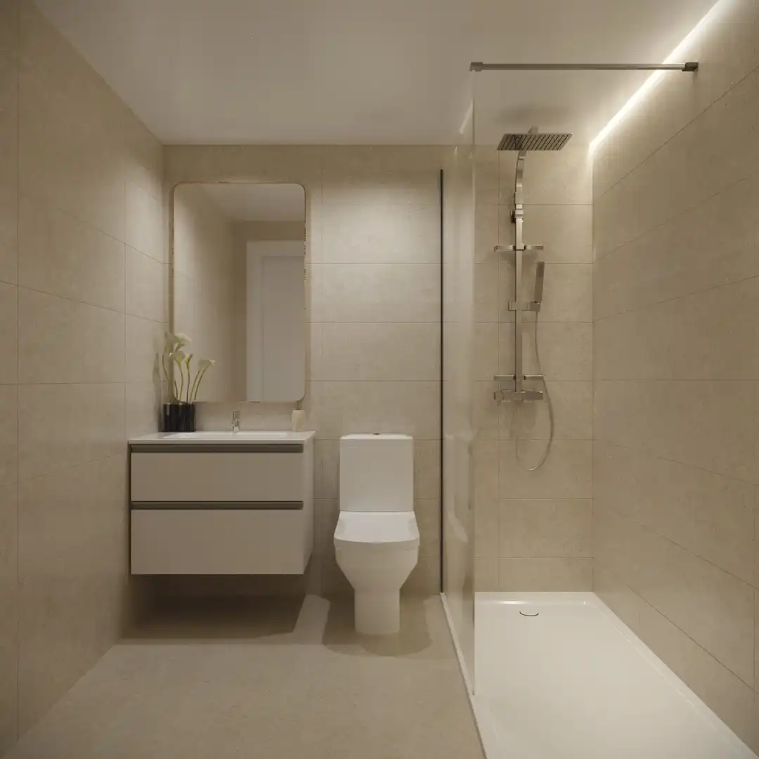 Badezimmer von Wohnung zum Verkauf in Santa Pola mit Klimaanlage
