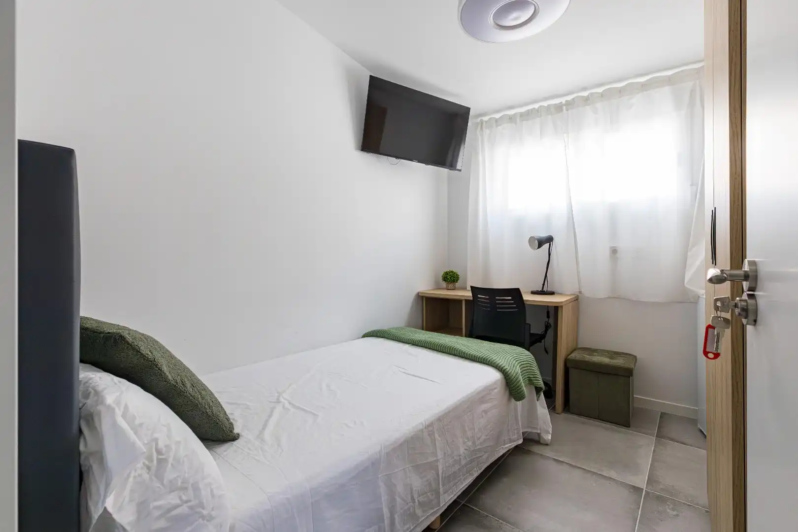 Schlafzimmer von Wohnung zur untervermieten in Murcia mit Klimaanlage, Heizung und Möbliert