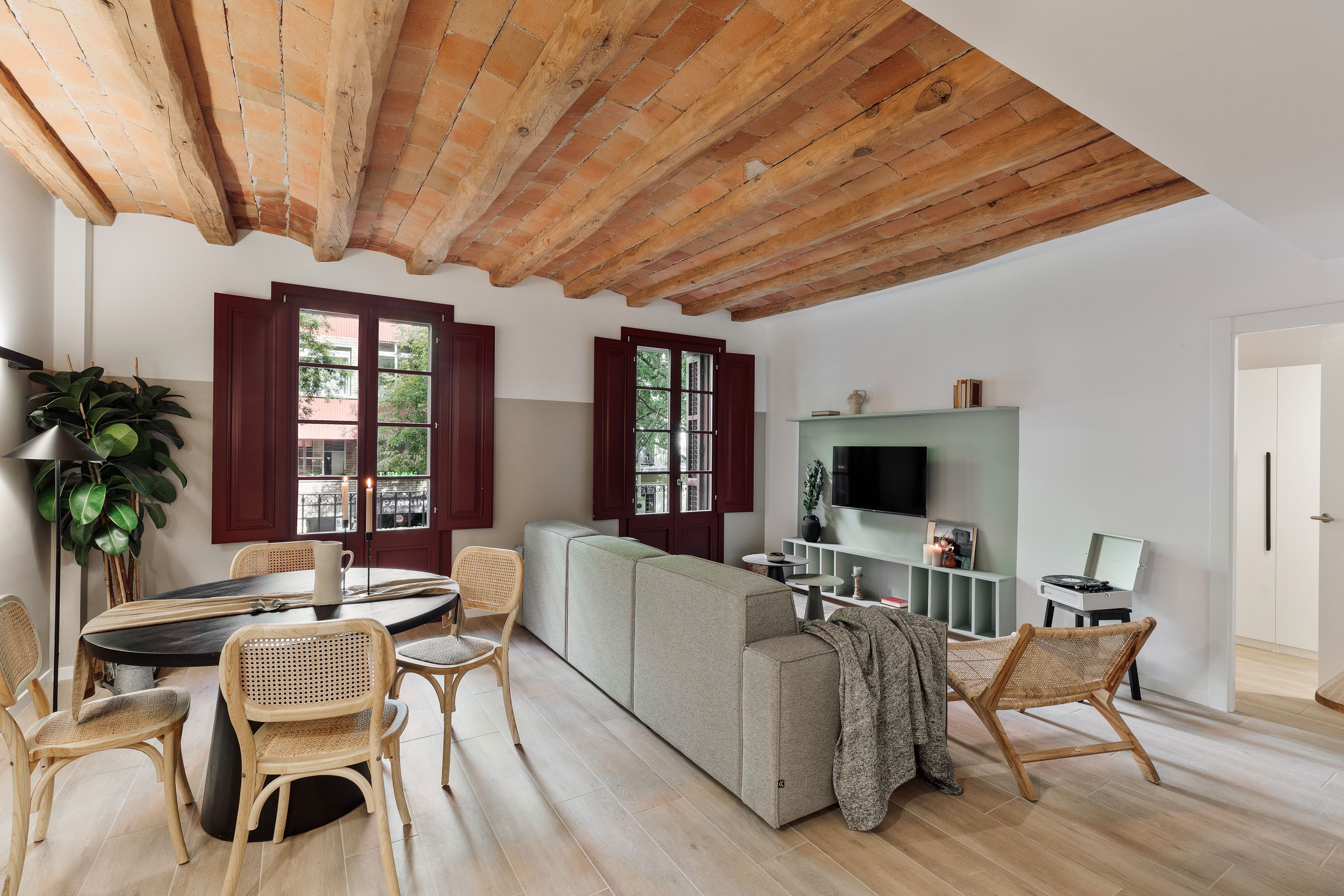 Living room of Apartment for rent in  Barcelona Capital  with Air Conditioner, Heating and Furnished