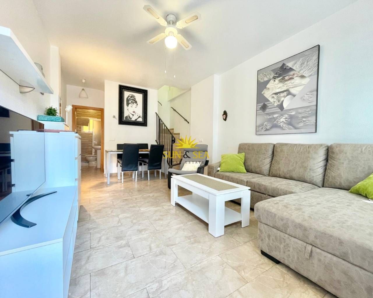 Living room of House or chalet to rent in Cartagena  with Air Conditioner, Heating and Furnished