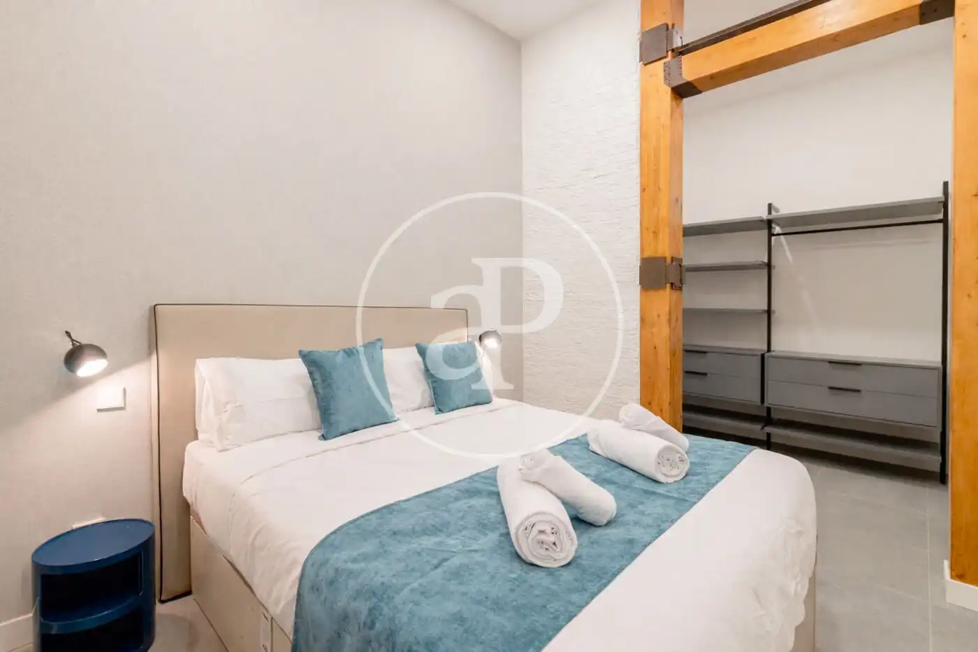 Schlafzimmer von Wohnung zur Miete in Madrid mit Klimaanlage, Heizung und Möbliert