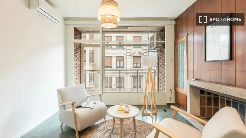 Sala de estar de Piso de alquiler en Valencia con Aire acondicionado, Calefacción y Amueblado