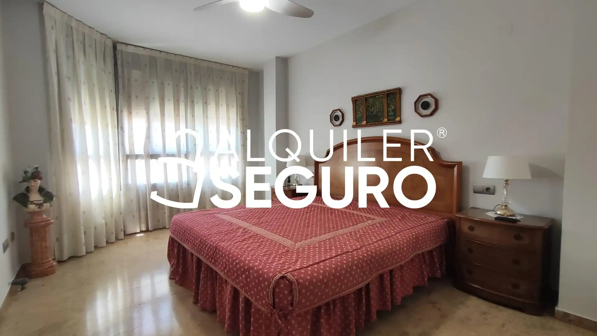 Bedroom of Flat for rent in Torrent  with Air Conditioner, Terrace and Storage room