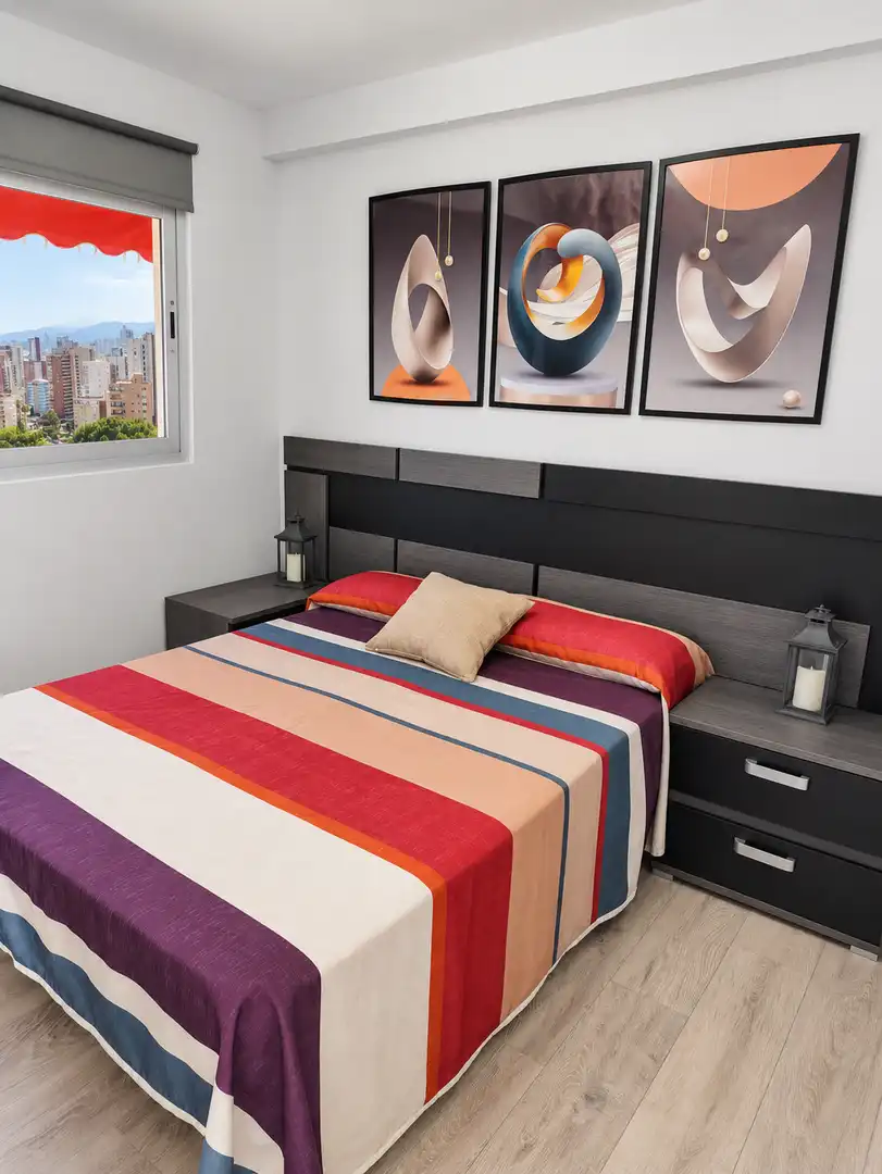 Dormitori de Apartament en venda en Benidorm amb Aire condicionat, Terrassa i Moblat