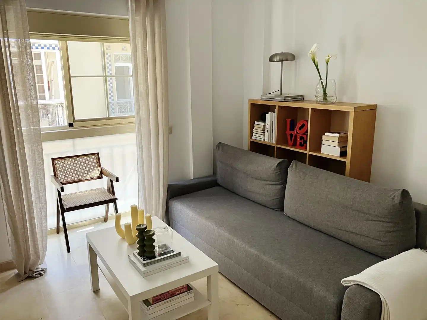 Wohnzimmer von Wohnung zur Miete in Málaga mit Klimaanlage und Möbliert