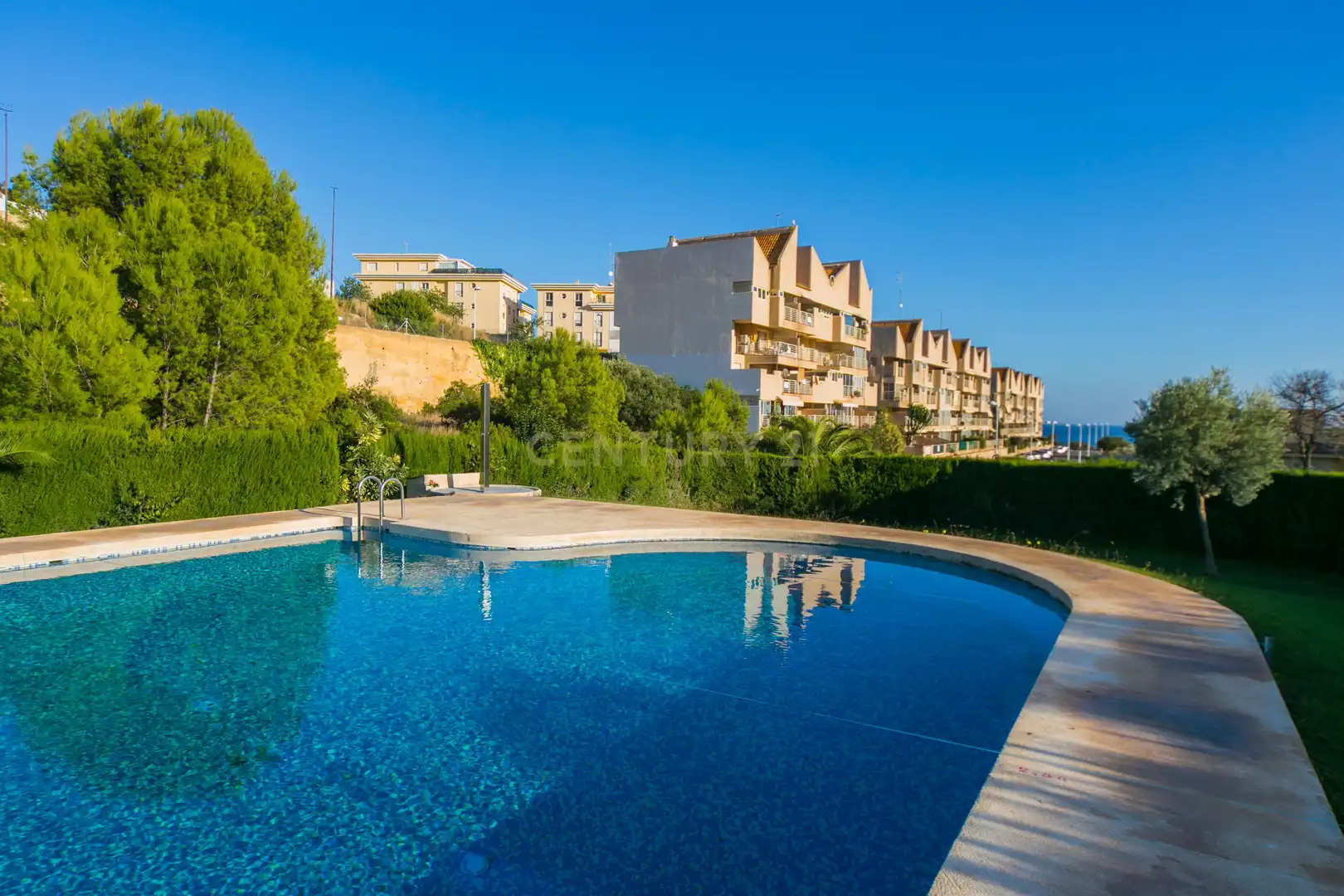 Swimming pool of Apartments for rent in Calpe / Calp  with Air Conditioner, Oven and Washing machine