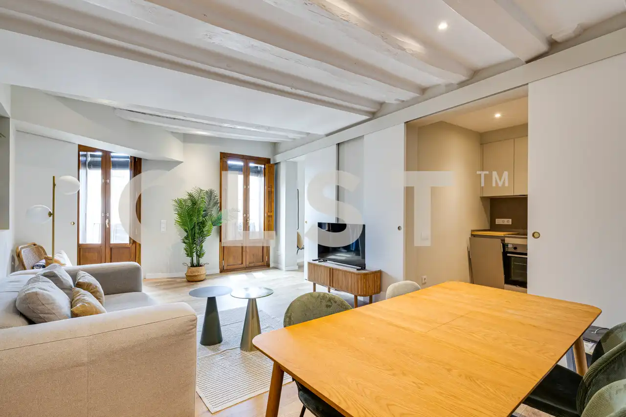 Sala de estar de Apartamento en venta en Barcelona con Aire acondicionado, Calefacción y Parquet