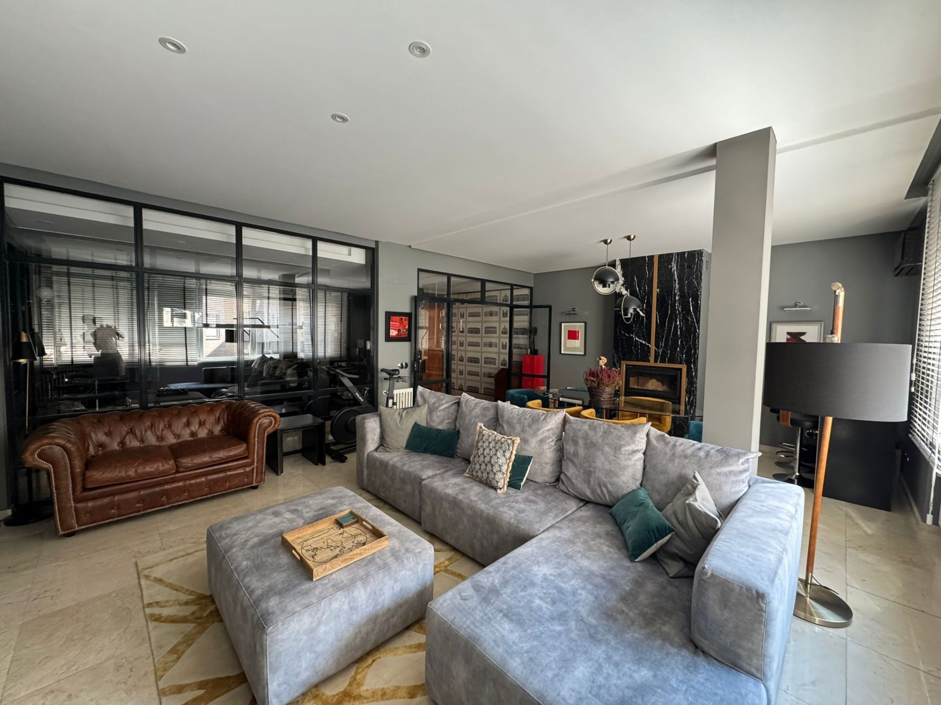 Living room of Flat to rent in  Madrid Capital  with Air Conditioner, Heating and Furnished