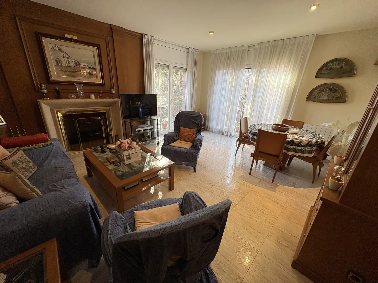 Living room of Houses for sale in Sant Cugat del Vallès  with Heating, Private garden and Terrace