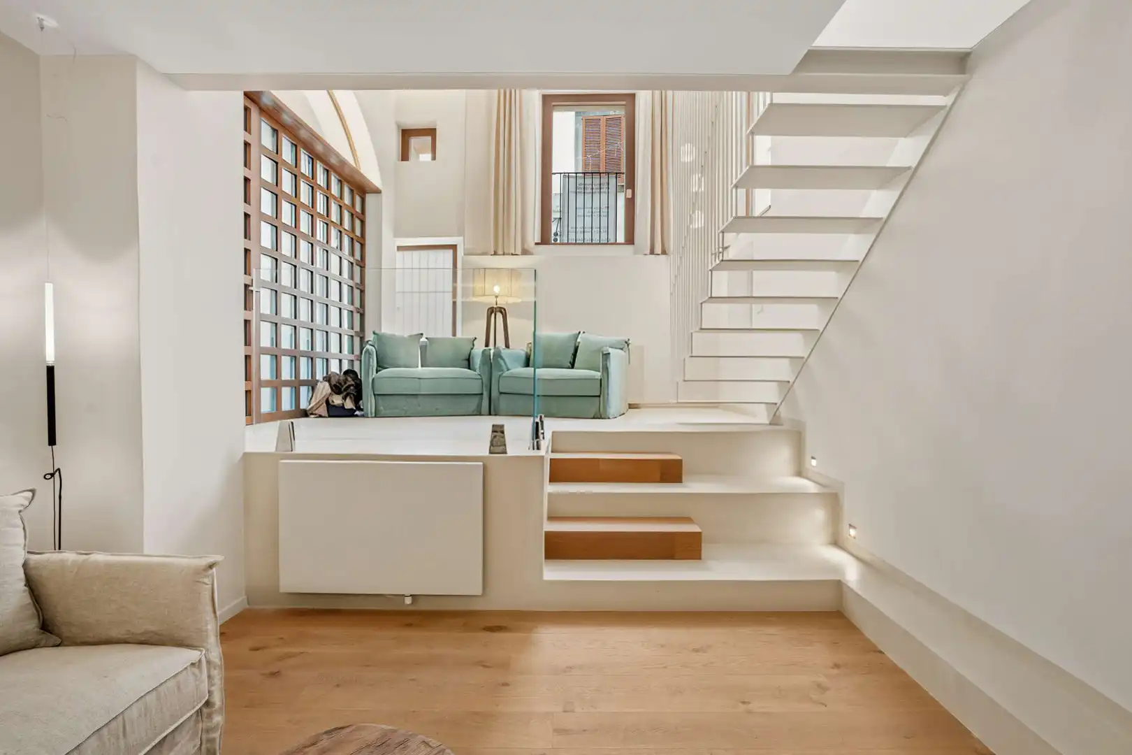 Living room of Ground floor for sale in  Palma de Mallorca  with Air Conditioner, Heating and Parquet flooring