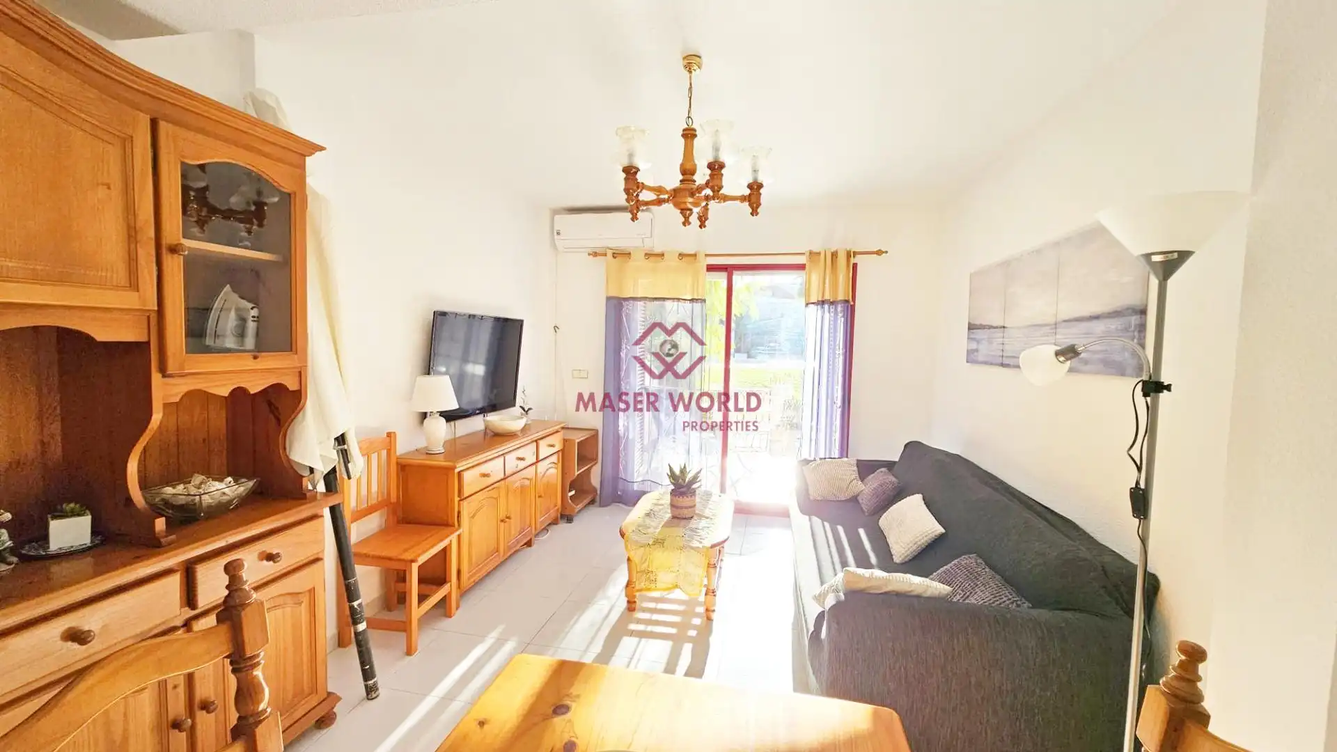 Sala de estar de Dúplex en venta en Mazarrón con Piscina comunitaria