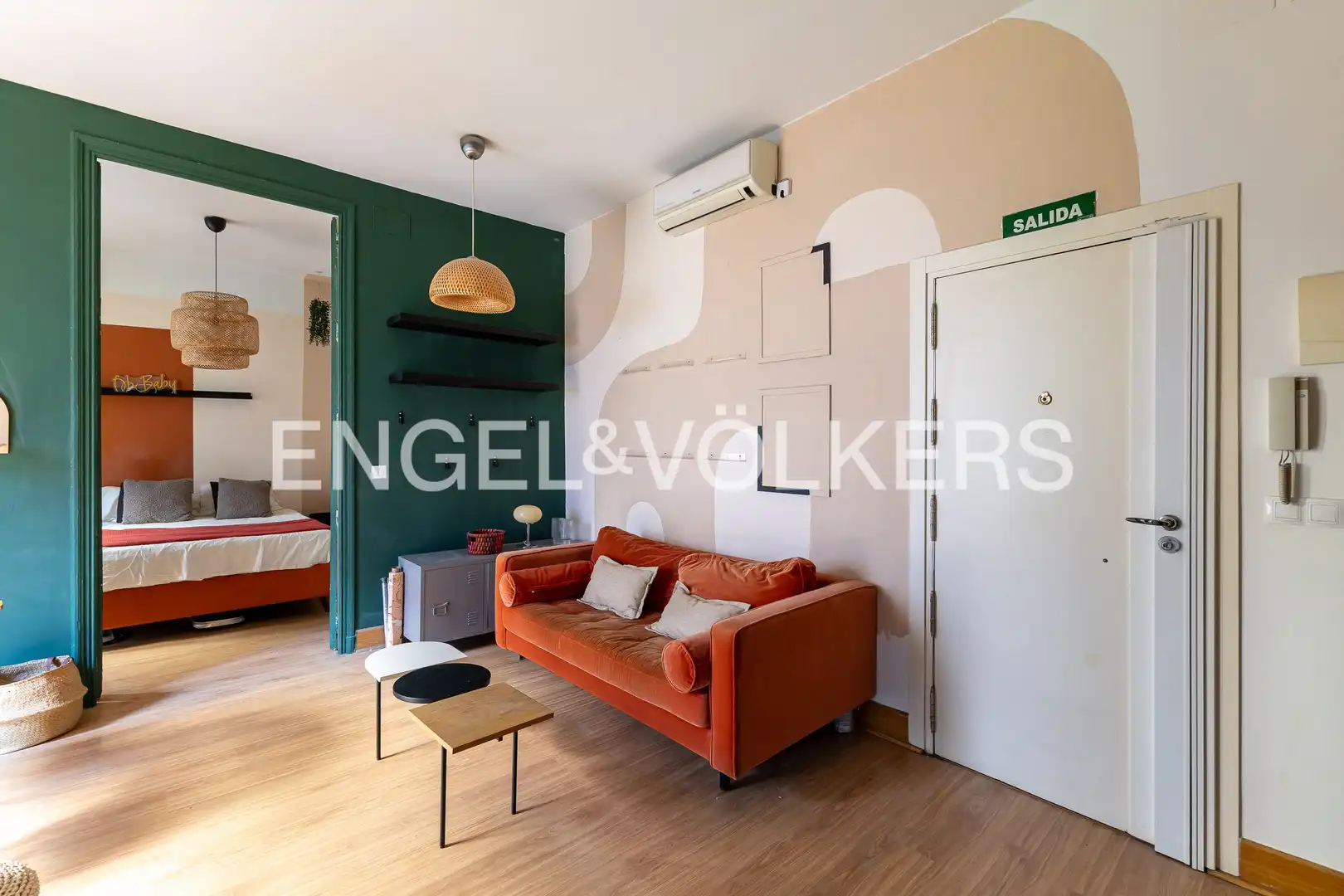 Sala de estar de Piso de alquiler en Madrid con Aire acondicionado, Calefacción y Parquet