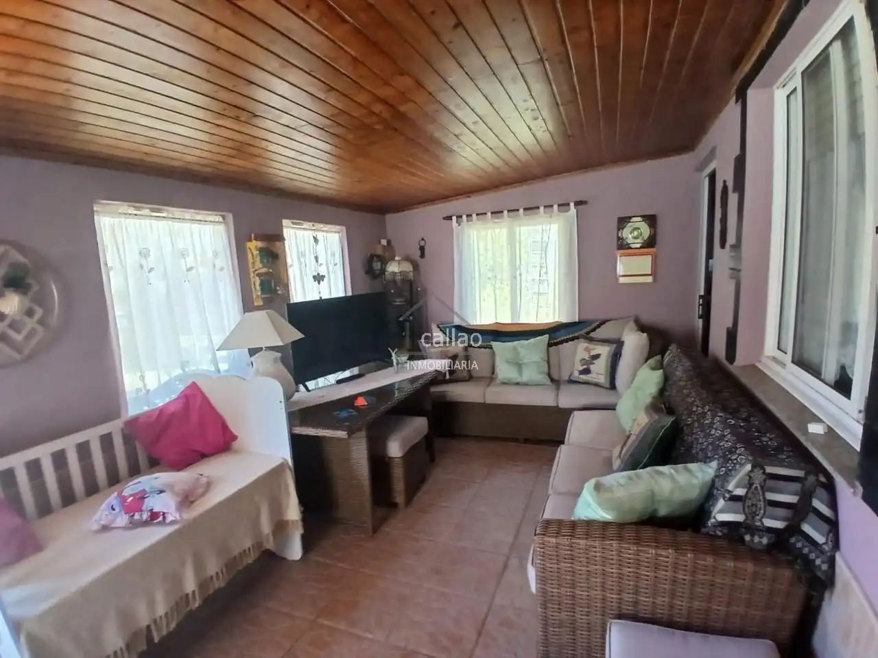 Sala d'estar de Casa o xalet en venda en San Sadurniño amb Jardí privat i Moblat