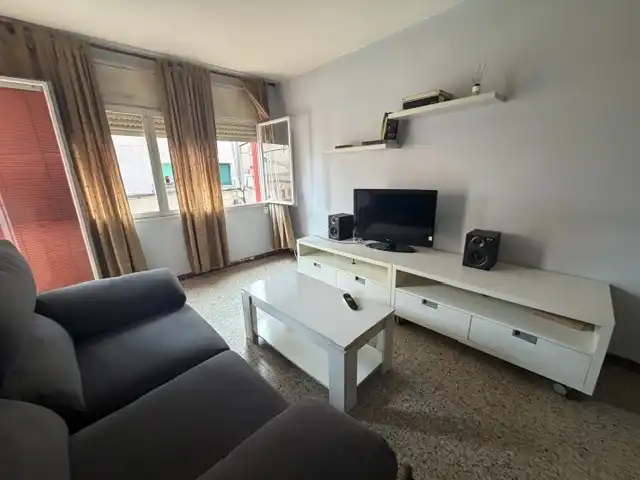 Living room of Flat for sale in Badalona  with Furnished and Balcony