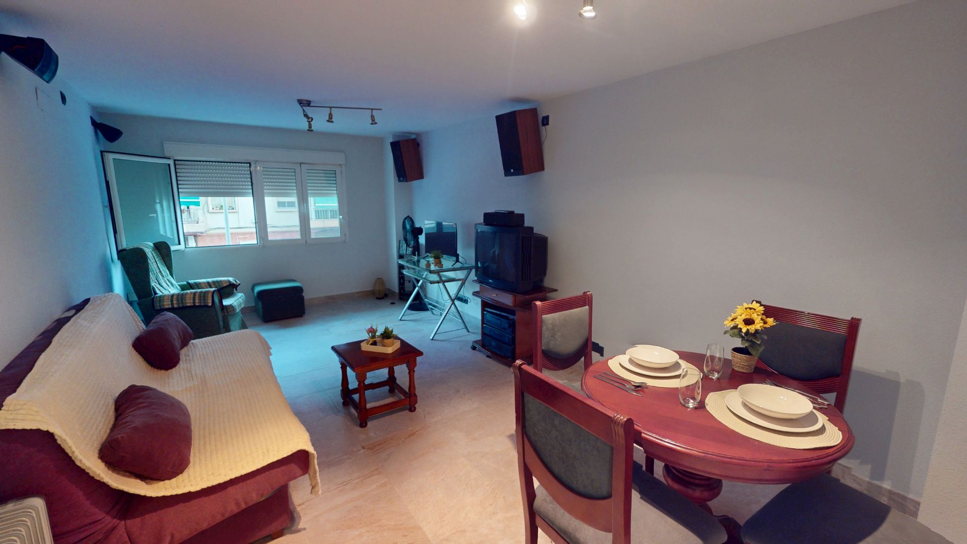 Sala de estar de Piso en venta en Alicante / Alacant con Amueblado, Horno y Lavadora