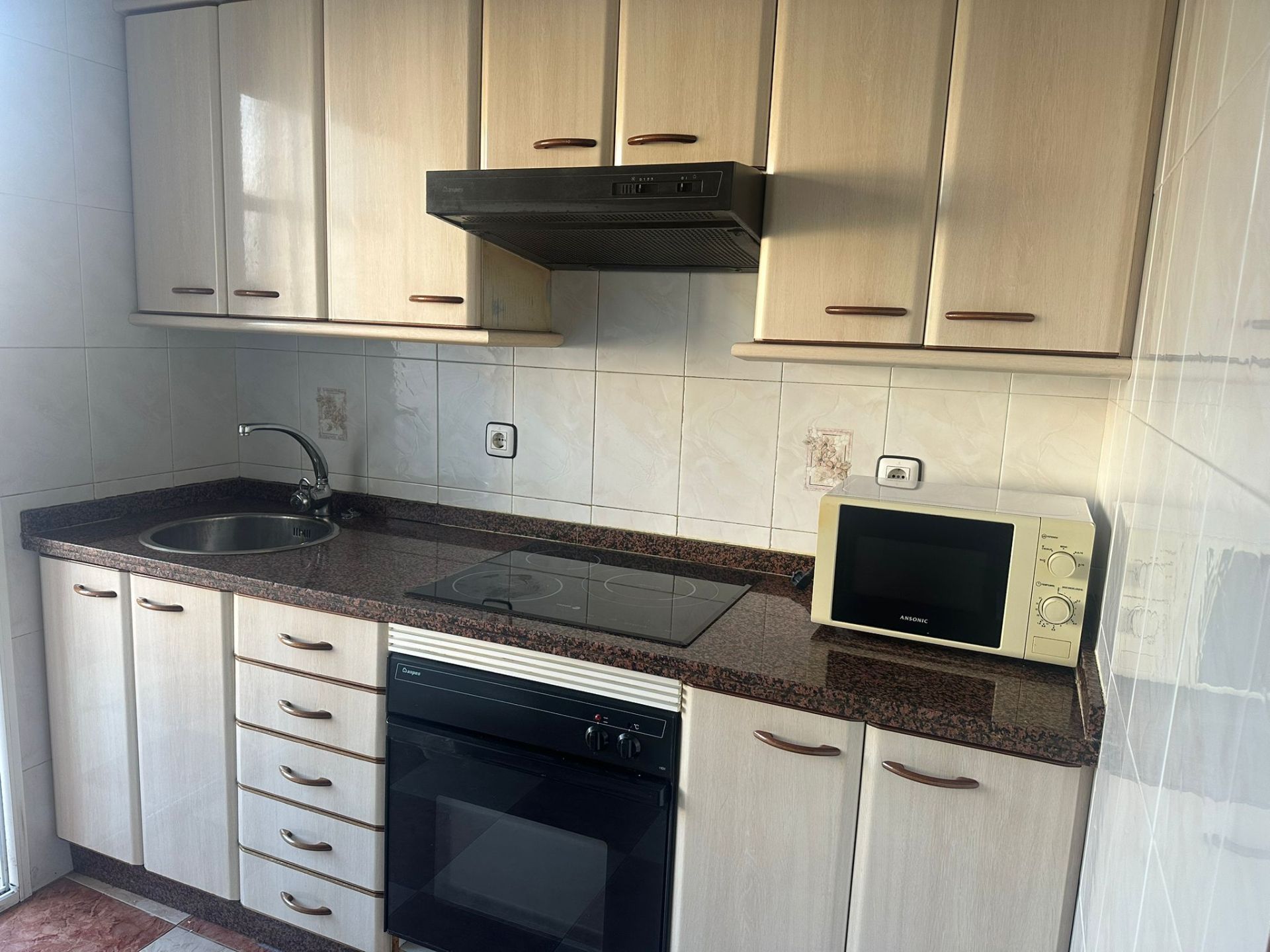Kitchen of Flat for sale in Gijón   with Parquet flooring, Terrace and Furnished
