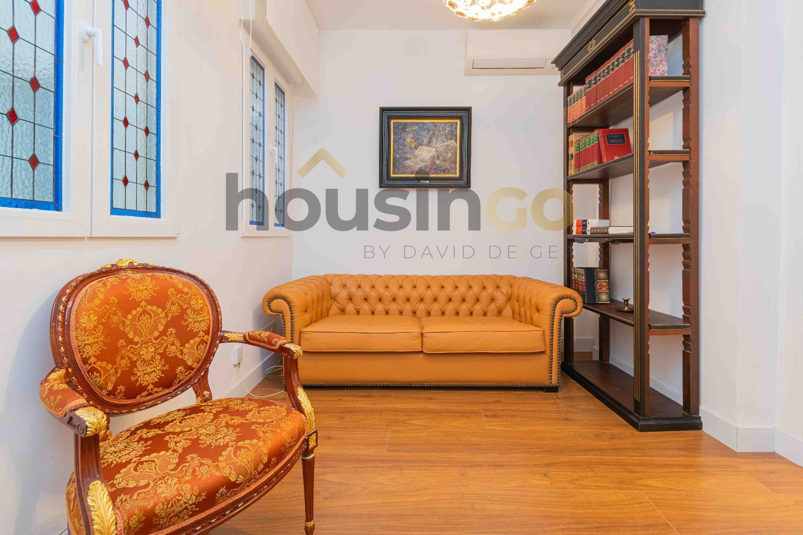 Sala d'estar de Pis de lloguer en  Madrid Capital amb Aire condicionat, Calefacció i Moblat