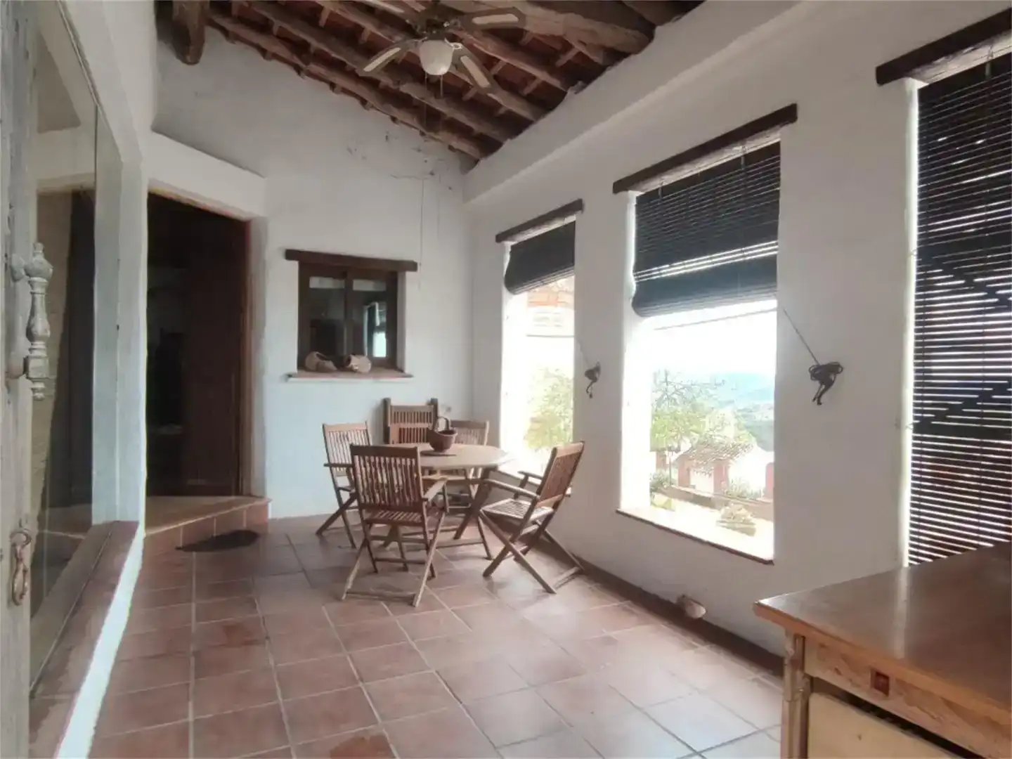 Menjador de Casa adosada en venda en Alpandeire amb Aire condicionat, Jardí privat i Parquet