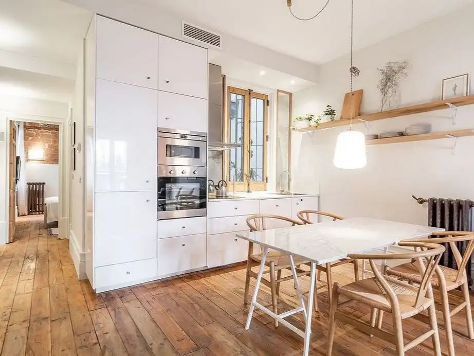 Kitchen of Apartments for rent in Badalona  with Parquet flooring, Storage room and Furnished
