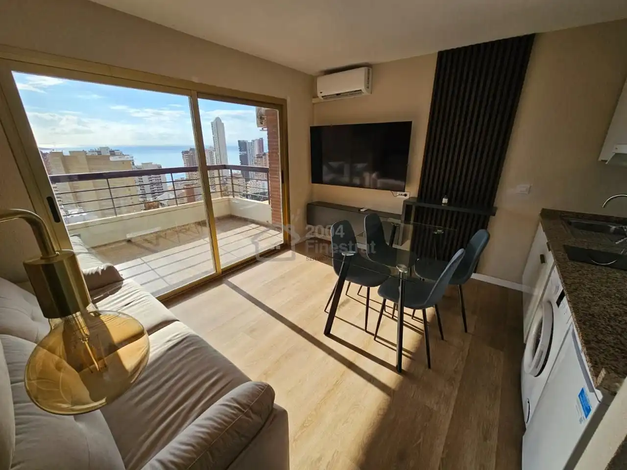Living room of Study for sale in Benidorm  with Air Conditioner, Terrace and Furnished
